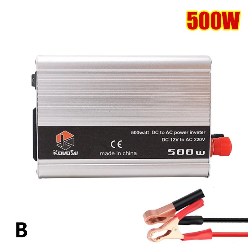 

Portable Pure Sine Car Wave Inverter Dc 12 V Volt 24V To Ac 220V 220W 500W 1000W Power Bank Converter Solar Correction Wave