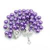 8mm Imitation Pearls Bead Catholic Rosary Cross Necklace Cross Religious Pendants Necklace Sweater Chain