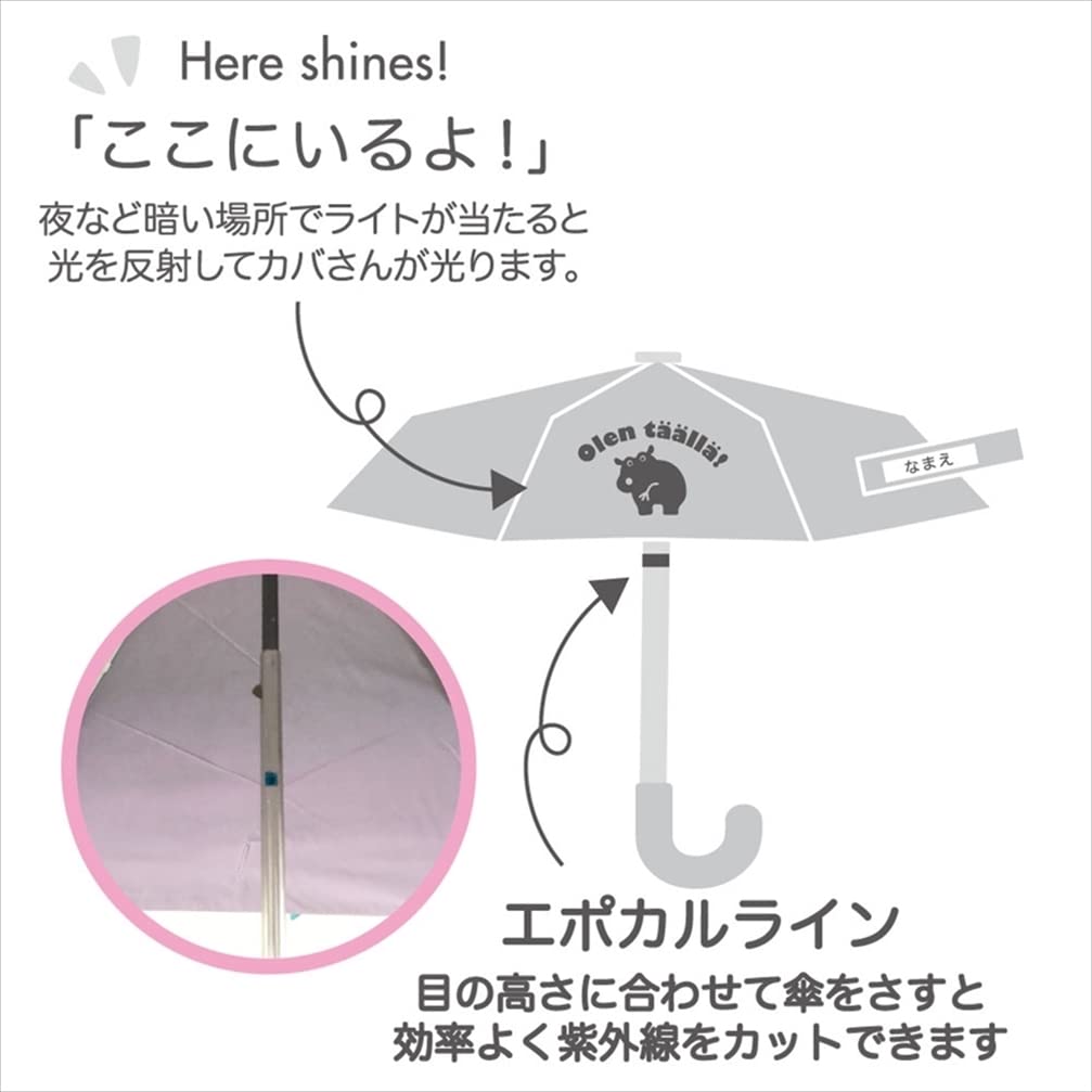 ogawa Kukkahippo Parasol Folding Umbrella Navy Blue For Both Sunny and Rainy Days UV Protection Rate and Shading Rate of Over Heat Shielding Effect