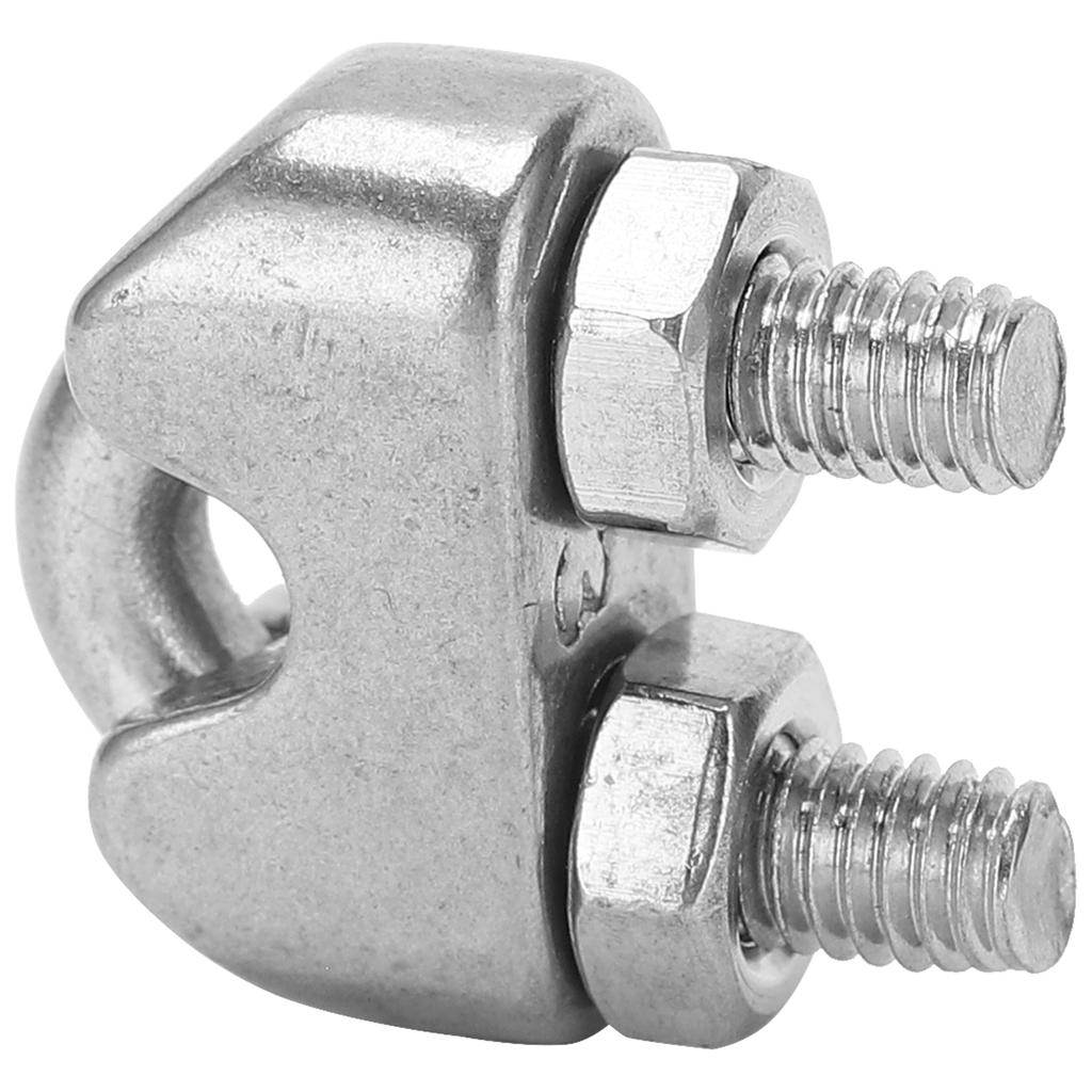 12pcs 1/8 Inch M3 Stainless Steel Wire Rope Cable Clip Clamp U Bolt Saddle Fastener