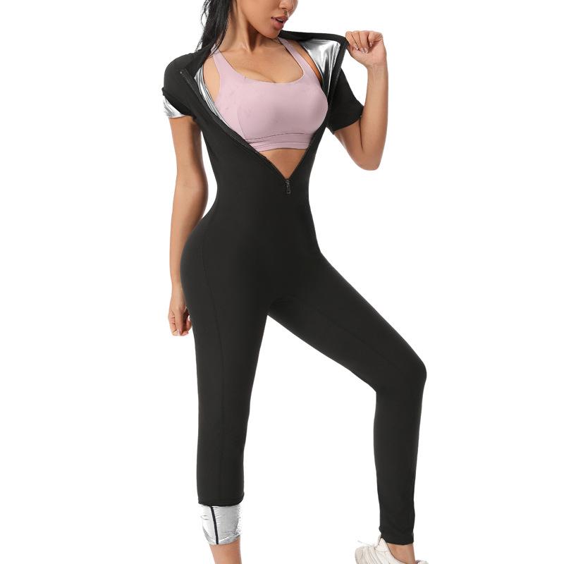 

Женский костюм для сауны для фитнеса: Трансграничный цельный бодишейпер для бега, йоги и многого другого M