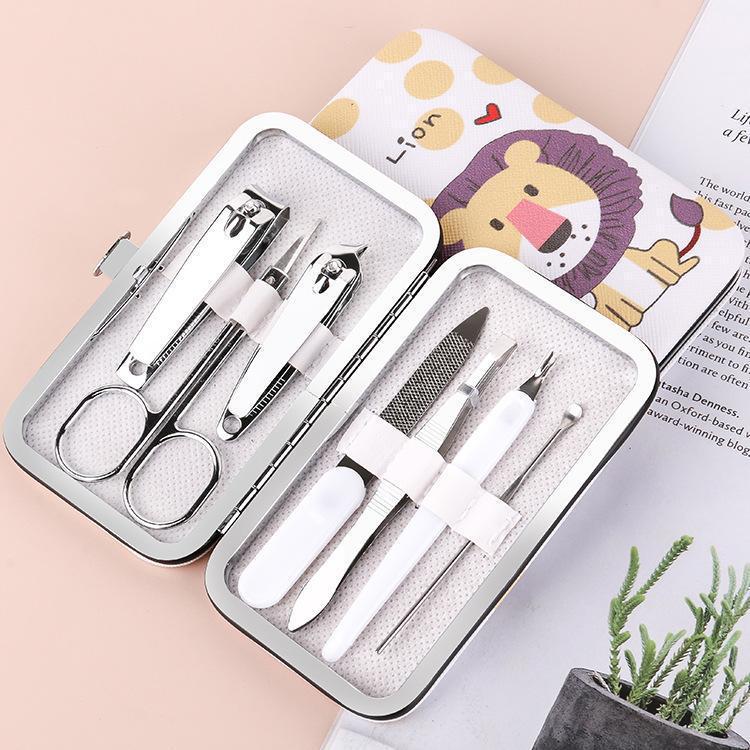 

Creative Cartoon Stainless Steel Nail Clipper Set: Home Manicure/Pedicure Kit with Scissors and Knife