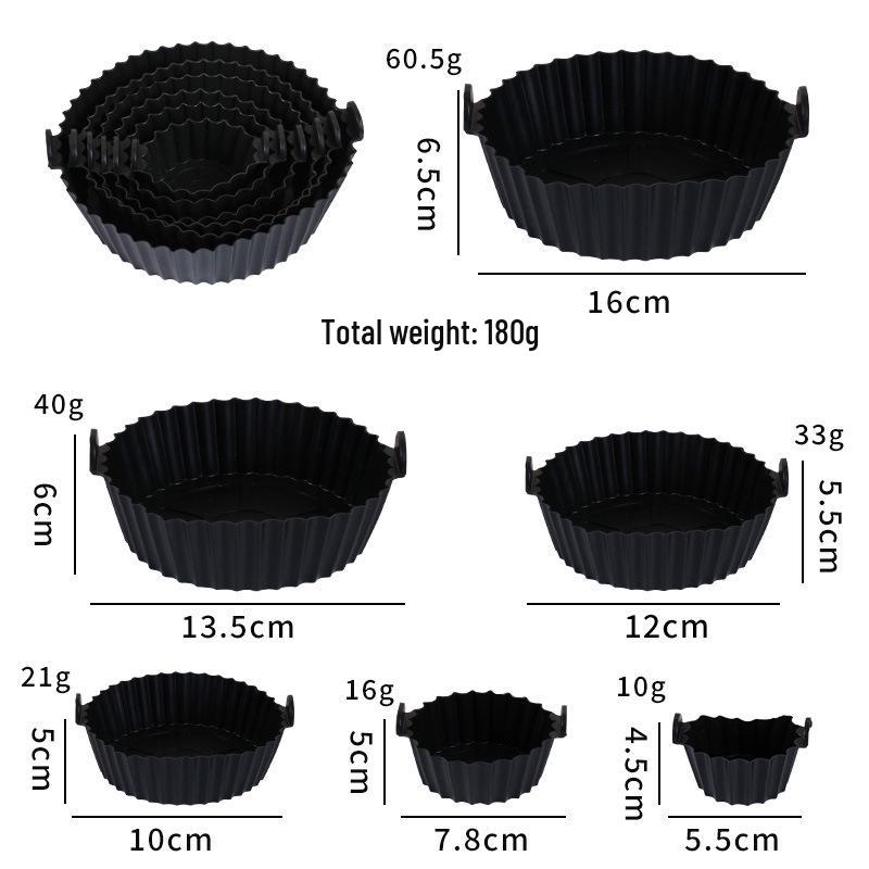 Silicone Baking Pan - High Heat Resistant, Easy to Clean, Round Mold for Air Fryers