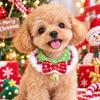 Knitted Yarn Pet Christmas Hat Jingle Bell Cute Santa Hat Dog Bowknot Scarf Festive Costume