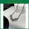 Stainless Steel Geometric Necklace For Men And Women With Polished Finish And Modern Style