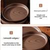 20/26/32/38cm Imitation Wooden Tray Round Shape Food Tray Imitation Wooden Serving Tray  Home Use