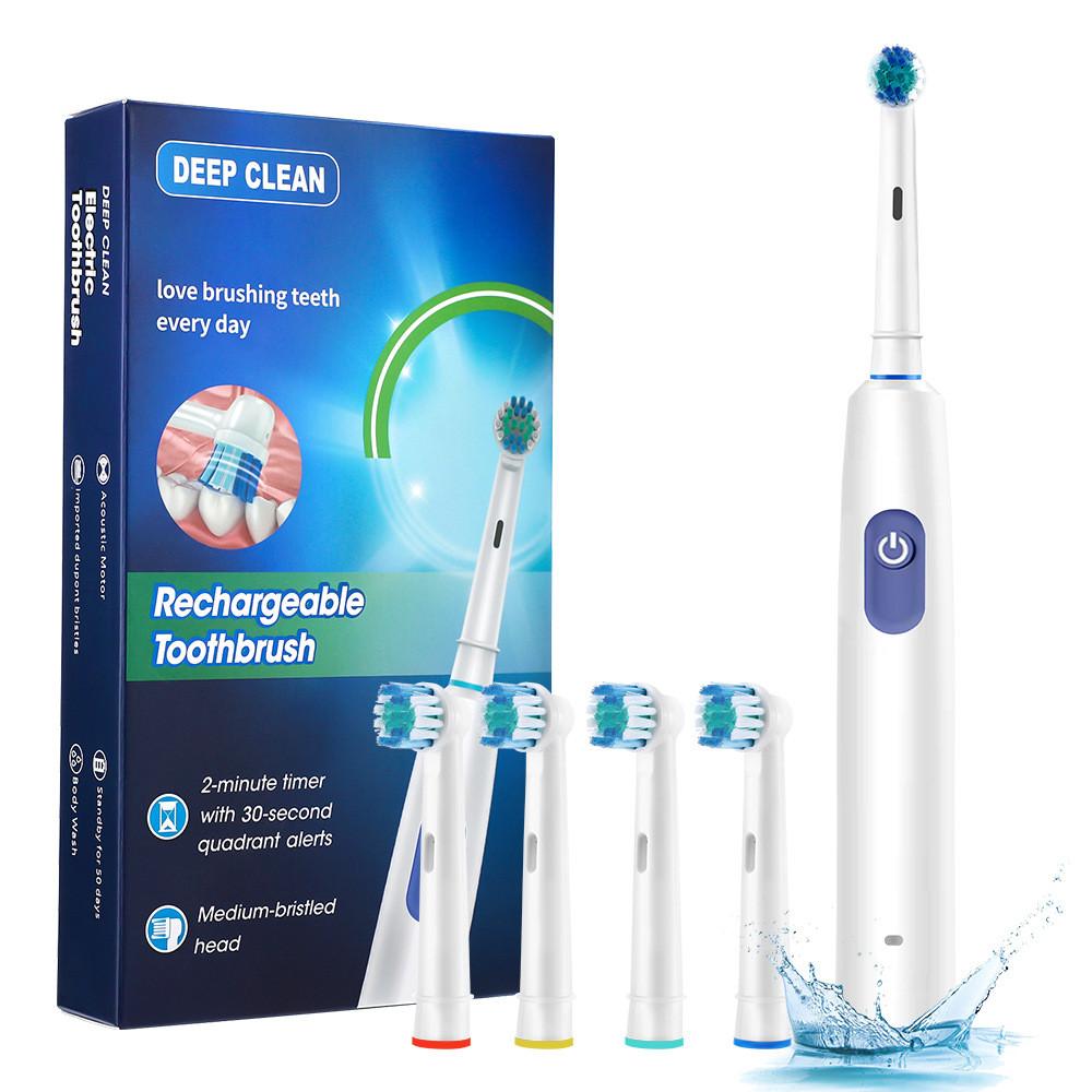 

Electric Toothbrush Rechargeable Soft Bristle For Couples Dental Cleaning белый