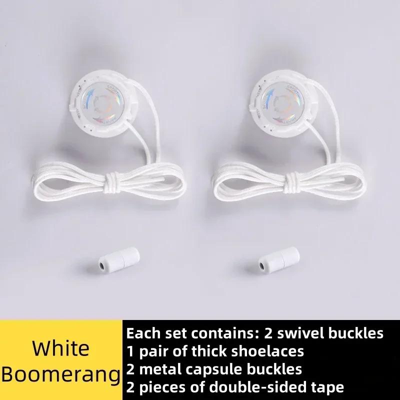 New Automatic Shoelaces Without Ties Black White Swivel Buckle Shoe Laces Thick Rope Sneakers Easy Installation No Tie Shoelace