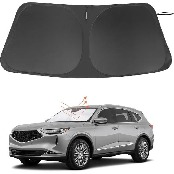 TINGLU Sun Shade For Tesla Model X Tesla X 2016-2024 2025 Accessories Windshield Sun Shade Window Shade UV Rays Protection Sun Visor Cover With