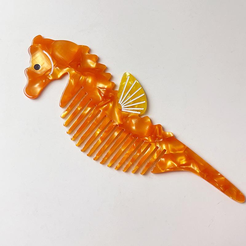 1PC New Acetate Hair Comb Wide Tooth Detangling Comb Cute Dog Swan Design Luxury Gift Quality Hair Brush