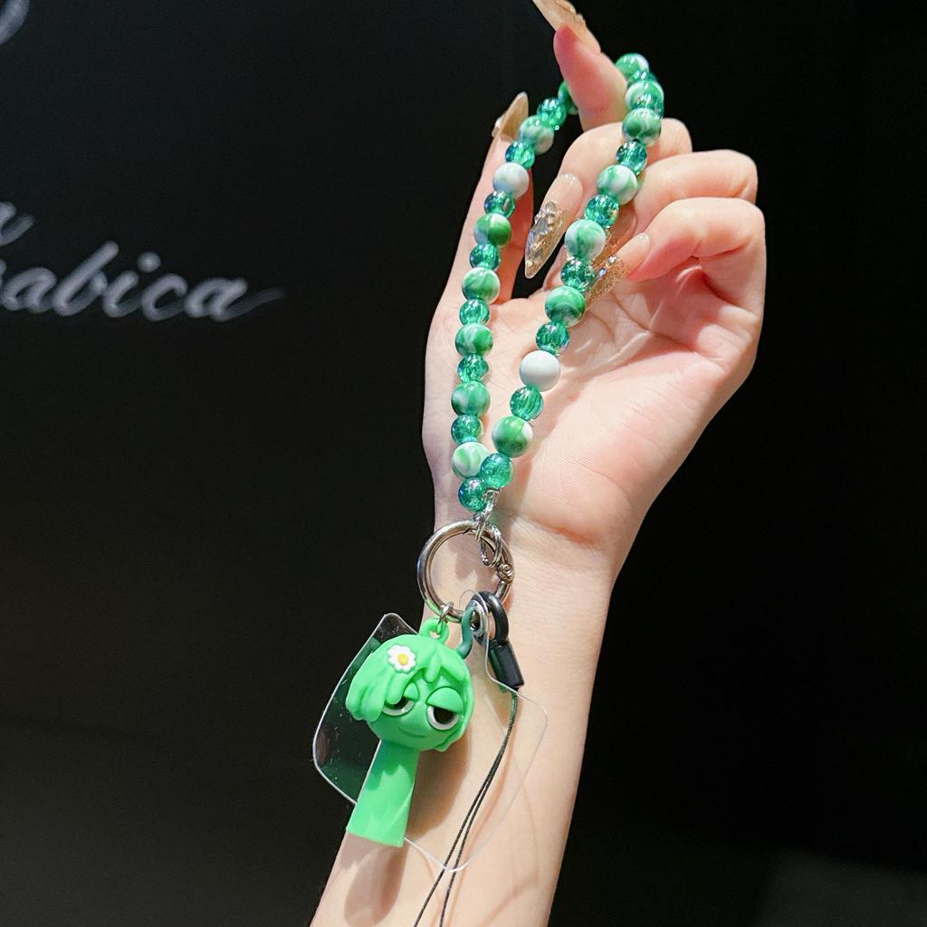 Cross-Border Cartoon Phone Pendant: Anti-Loss Lanyard & Silicone Beaded Bracelet Keychain Gift Set