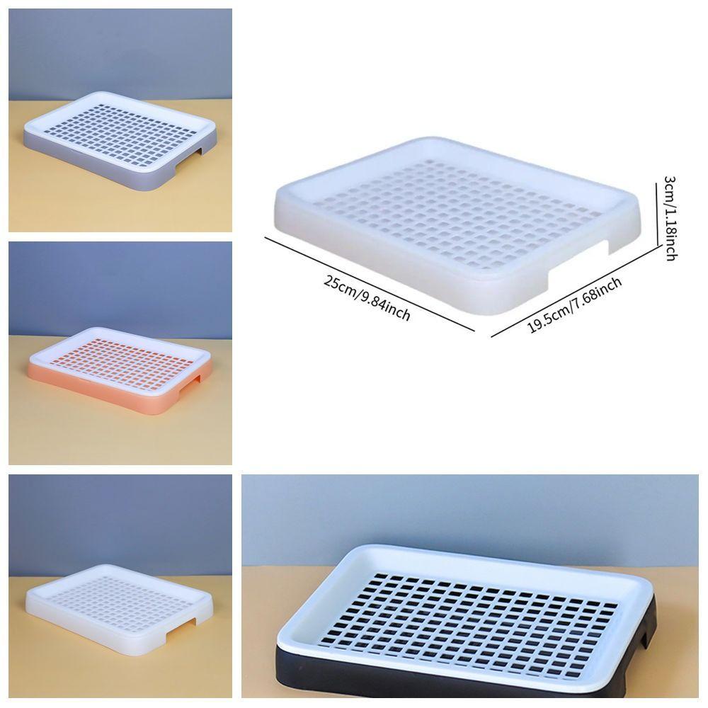 Double Layer Rabbit Training Toilet Potty Training Aid Removable Tray Small Animal Litter Box Splash-Proof Plastic