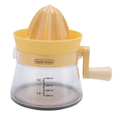Hand Crank Citrus Juicer 500ml Multifunctional Manual Juicer Lemon Lime Squeezer with Scale for
