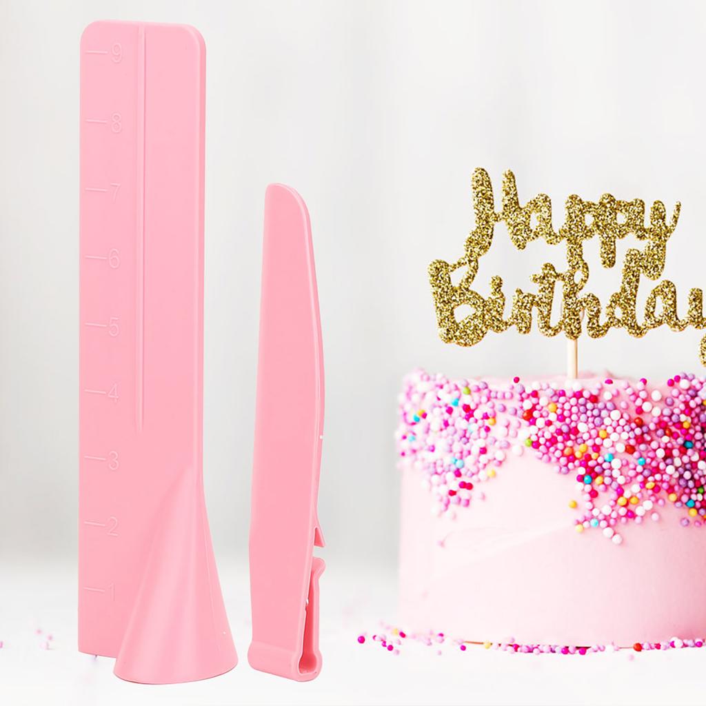 1 Set of Adjustable Height Cream Scraper Cake Gauge with Scale Kitchen Supplies for Fondant Cake