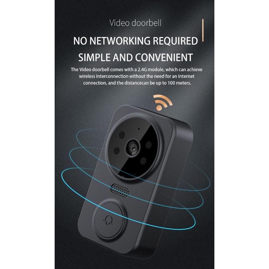 4.3 Inches Screen Wireless Smart Video Doorbell Household Night Version Two-Way Speaking Video Door Ring