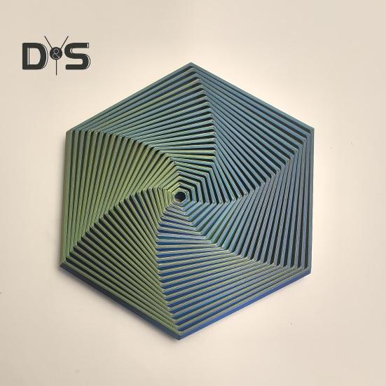 3D tištěná fraktální fidget šestiúhelníková senzorická hračka pro děti a dospělé s šestiúhelníkovým motivem, spirála, šestiúhelníková senzorická hračka