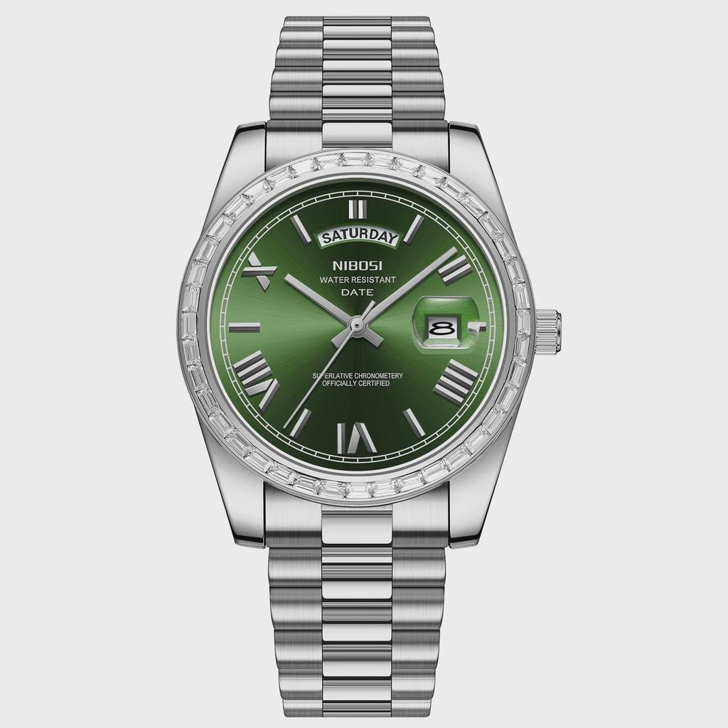 NIBOSI Fashion Men Watches Top Brand Luxury Wristwatch Day Date Miyota Quartz Watch Men Waterproof Clock