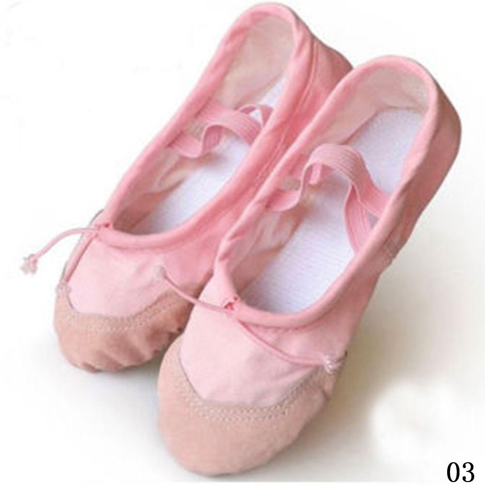 1Pair Adult Kid Ballet Shoes Canvas Soft Sole Ballerina Ballet Dance Slippers Children Practise Ballerina Shoes Woman Dance Shoe 28 розовый