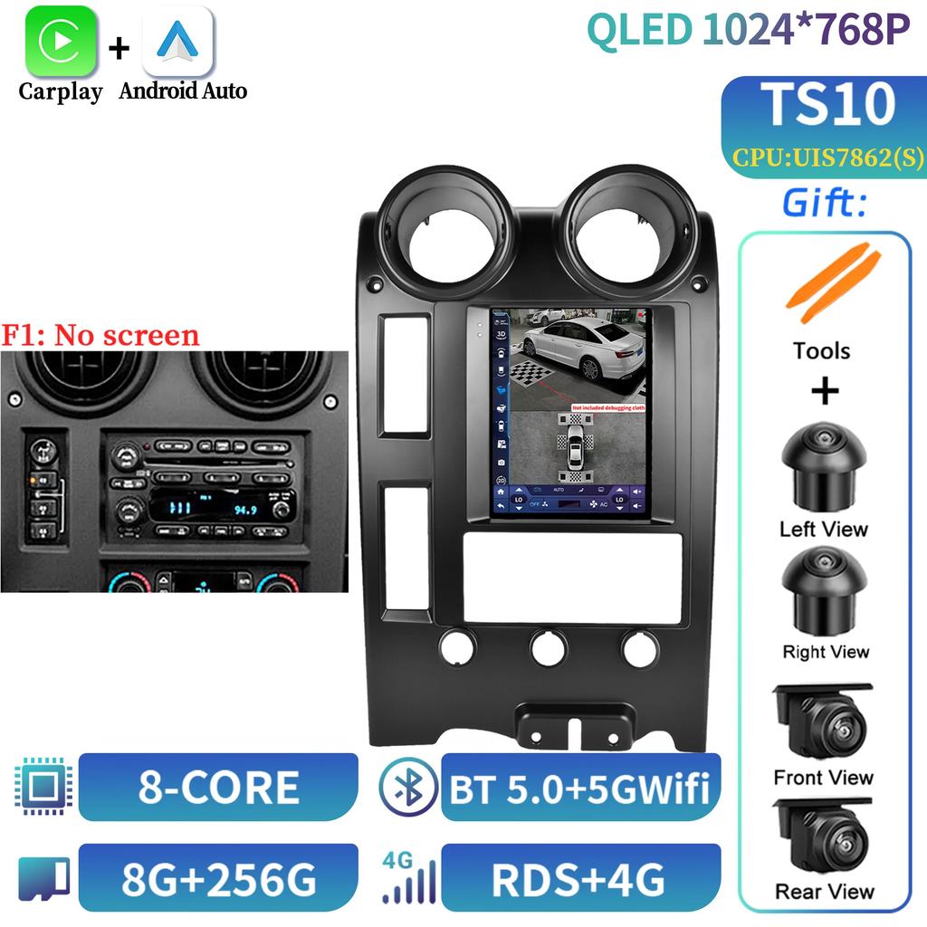 9.7" For Hummer H2 2002-2007 Car Player Auto Radio Stereo Head Unit Multimedia Player GPS Navigation Screen Audio Media Car Set