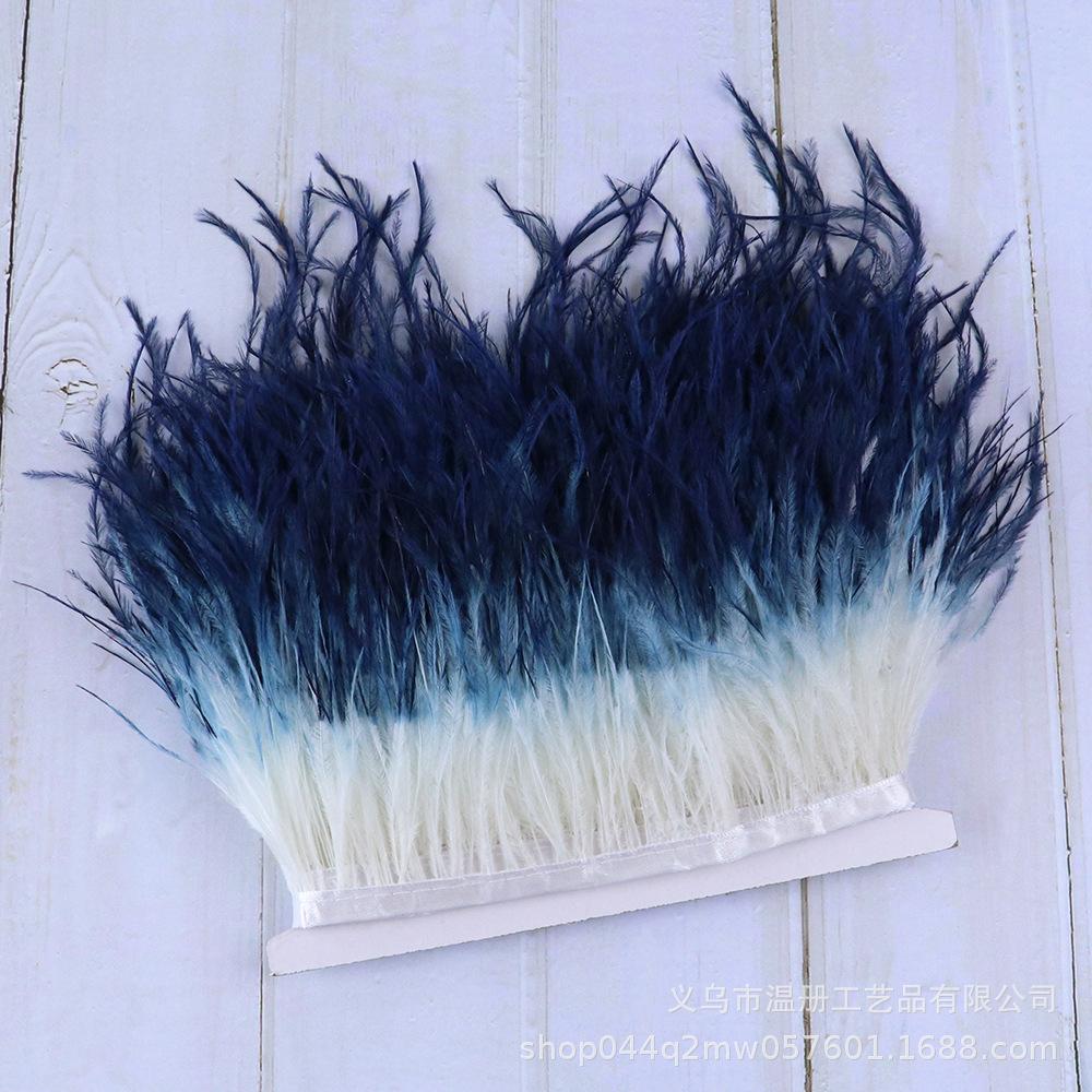 10-15Cm Two-Color Ostrich Hair Cloth Edge Clothing Accessories Diy Material High-Quality Ostrich Hair Lace Skirt
