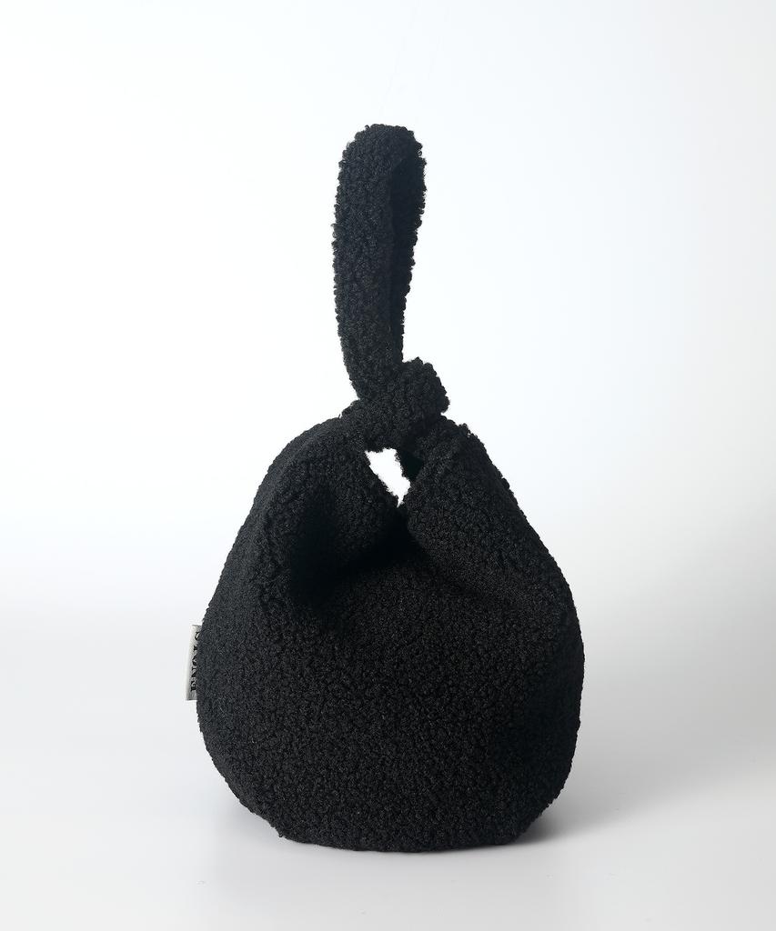 Yellowstone Wool Dumpling Wrist Bag - Black