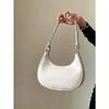 New Fashionable And Simple Crescent-Shaped Bright Surface Shoulder Bag, With A Distinctive Texture And Classic Look That's Suitable