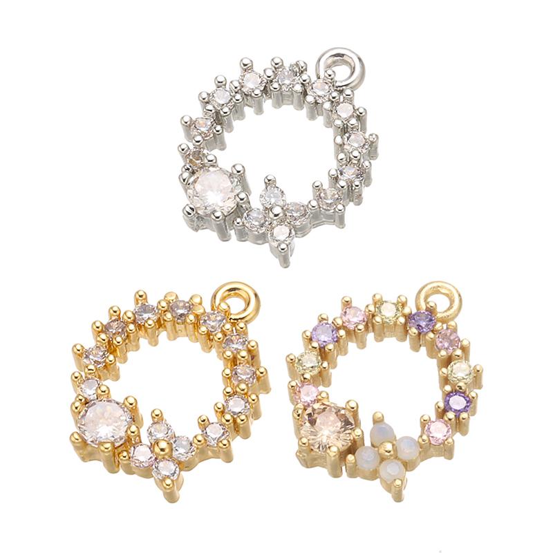 3Pcs/lot,11x13.5mm Crystal Moon Charms Necklace Pendant for Women Handmade Bracelet Jewelry Accessories Making Findings:VD645
