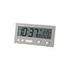 RHYTHM FitWave Alarm Clock, Radio-Controlled, Electronic Sound Alarm (with Snooze), Auto-On, Light, Thermometer, Hygrometer, Calendar, Gray, 6.6 X 13.
