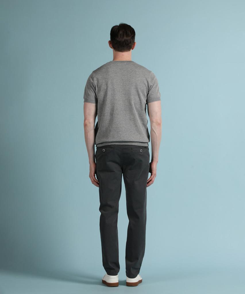 PANICALE Grey Linen Blend Round Knit