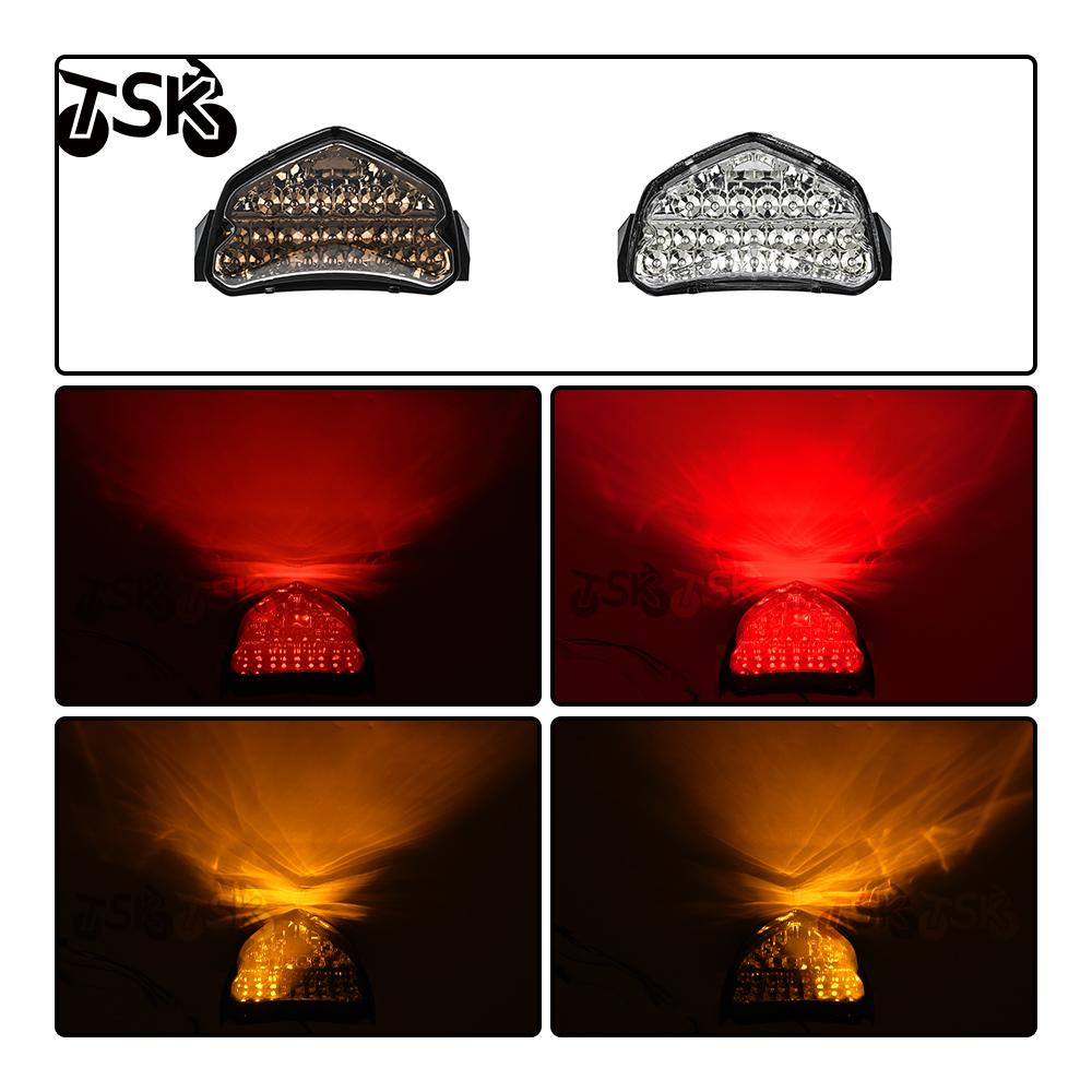 Motorcycle LED Tail Light Indicator Stop Brake Rear Warning Turn Signal Lamps Taillights for Suzuki GSXR600 GSXR750 K4 2004-2005
