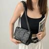 Messenger Bag Genuine Leather Women's Pleated Cowhide Wandering High-quality Chain Large Capacity Commuting One-shoulder Cross-body