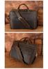Genuine Leather Men's 17-inch Laptop Briefcase, Crossbody Cowhide Commuter Bag