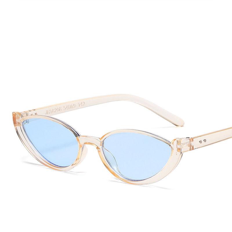 Kvinner Nye Small Cat Eye Solbriller Kvinner Menn Trendy Vintage Shades Eyewear Kjøring Sykkel Solbriller Halvramme solbriller