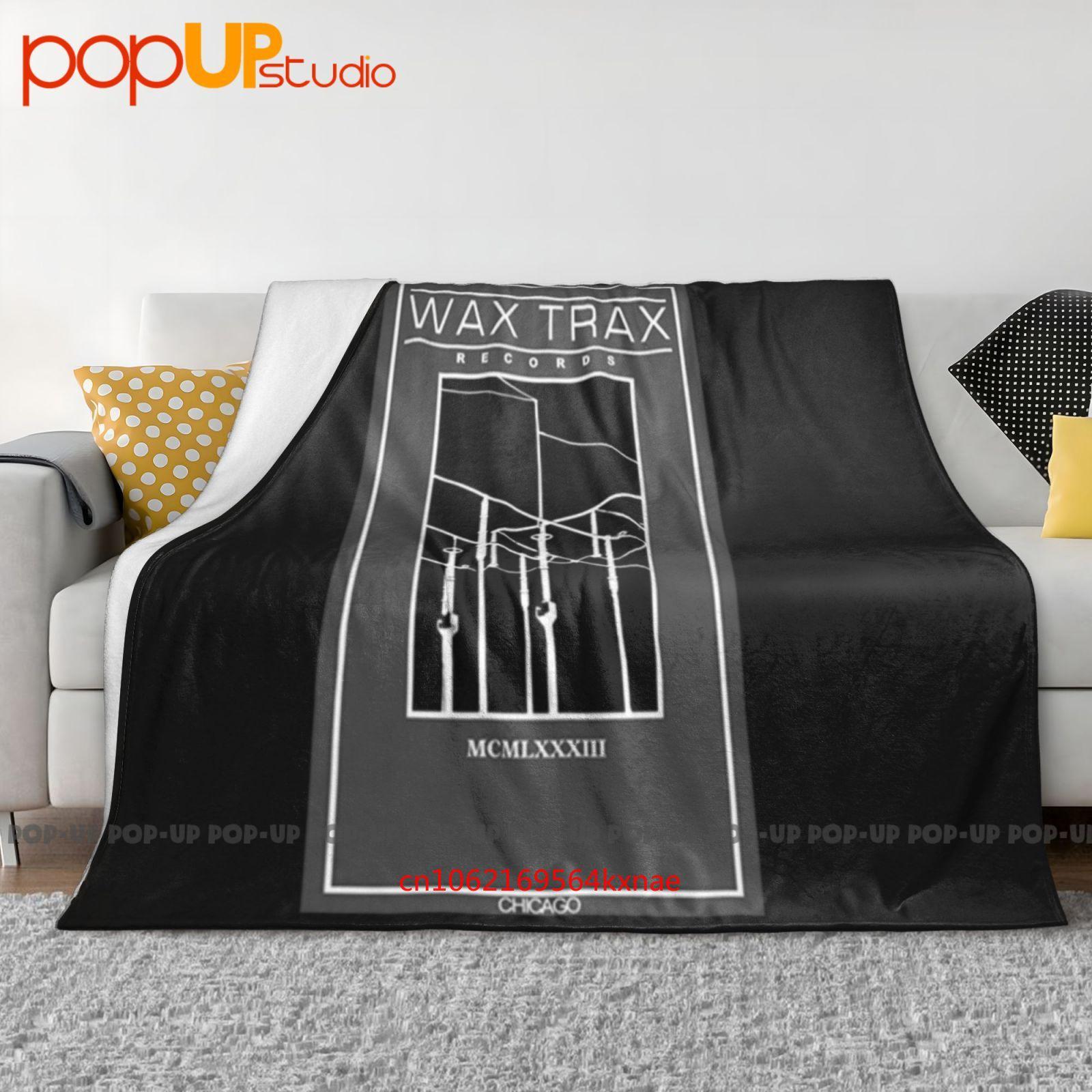 Wax Trax Records Vtg Wire Logo Industrial Ebm Front 242 Fla Post Punk Ultra-Soft Blanket Quilt Winter Sofa Cover Bed Covers 30x40in