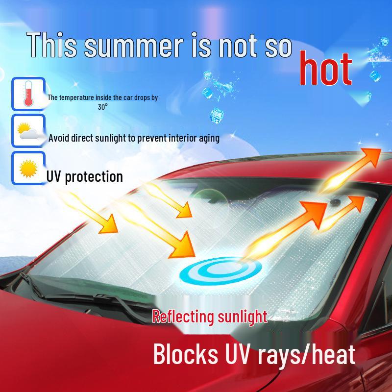 Car Window Sunshade: 140x70cm Heat Shield and Sun Protection