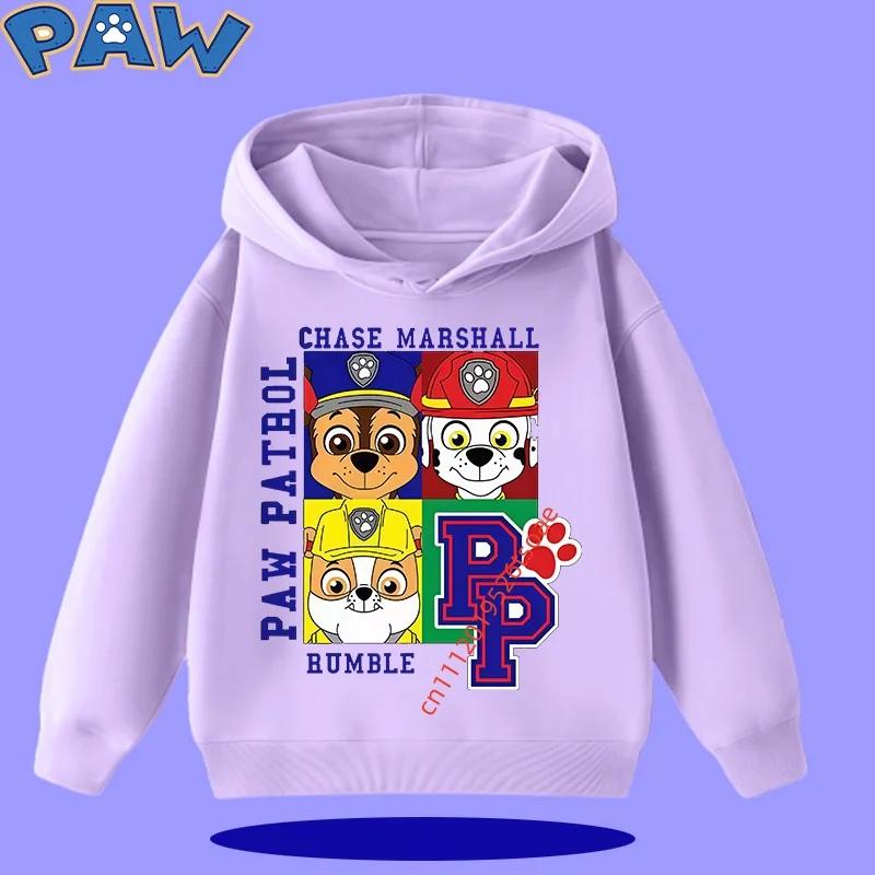PAW Patrol 2026 Kids Hooded Sweatshirt for Autumn/Winter Long Sleeve 2026 New Style Boys' and Girls' Cartoon Print Sweater
