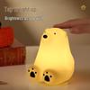 Little White Bear Silicone Touch Night Light for Kids - Bedside Sleep Companion and Custom Gift
