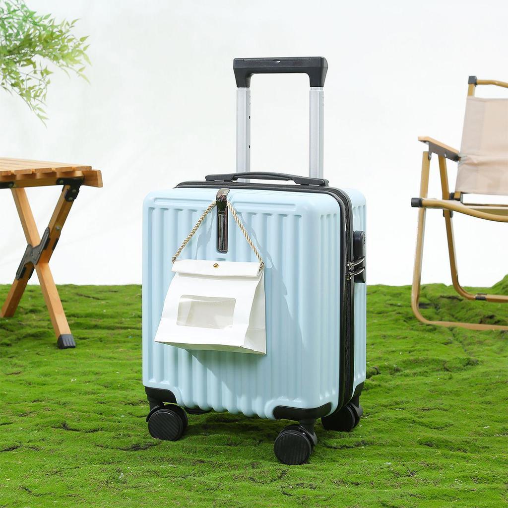 14" Kompaktowa Walizka na Kółkach 20x30x40cm - Bagaż Podręczny Zamek Szyfrowy Skórzana Walizka na Podróże Wiosenne/Jesienne