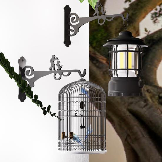 Wall Plant Hanger Metal Coated Wall-mounted Hook Rust-Proof Indoor Outdoor Bracket