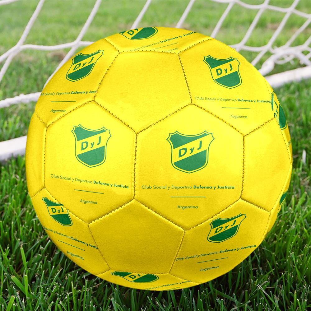 Defensa y Justicia Indoor Soccer Ball Colorful All Ages Size 5 Machine Stitched PVC Competition Ready Durable High-Bounce