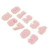 10Pcs Pink Number Patches 0 To 9 Number Exquisite Pink Easy Ironing Widely Used Iron On Patches for Jacket Shirt Shoes