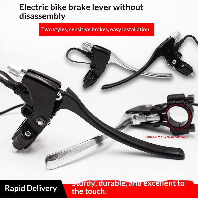 1/2Pcs E Bike Brake Levers Aluminium Alloy Left Right Hand Brake Power Failure Hand Brake Lever For Electric Bike Scoooter