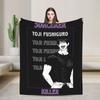 Sorcerer Killer Anime Toji Fushiguro Plush Blanket Students Flannel Throw Blanket For Living Room Warm Soft Quality Bedspread