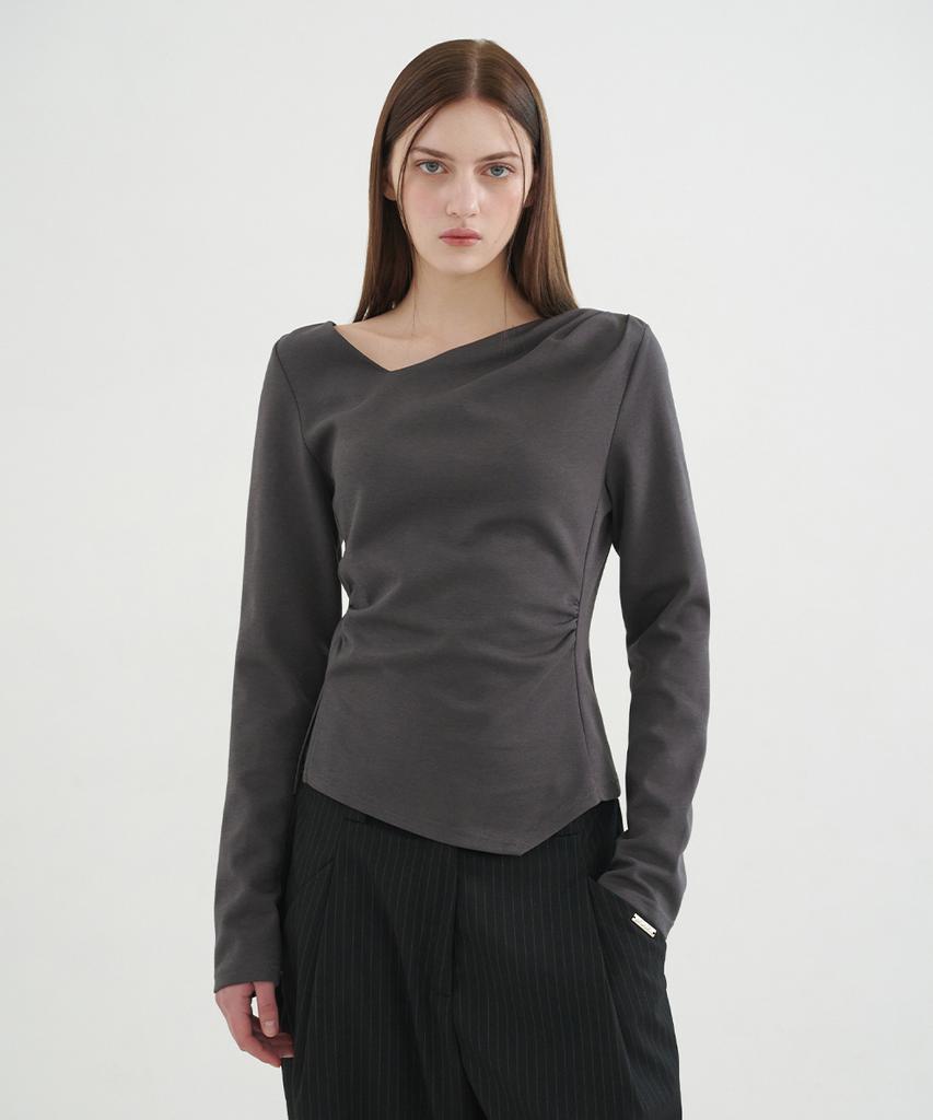MICANE Meli Shirring Slit Tee