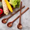 6 Pcs Wooden Mixing Spoons Kitchen Soup Serving Spoons Long Handle Cooking Spoons For Kitchen Stirring Serving Cooking-B61B