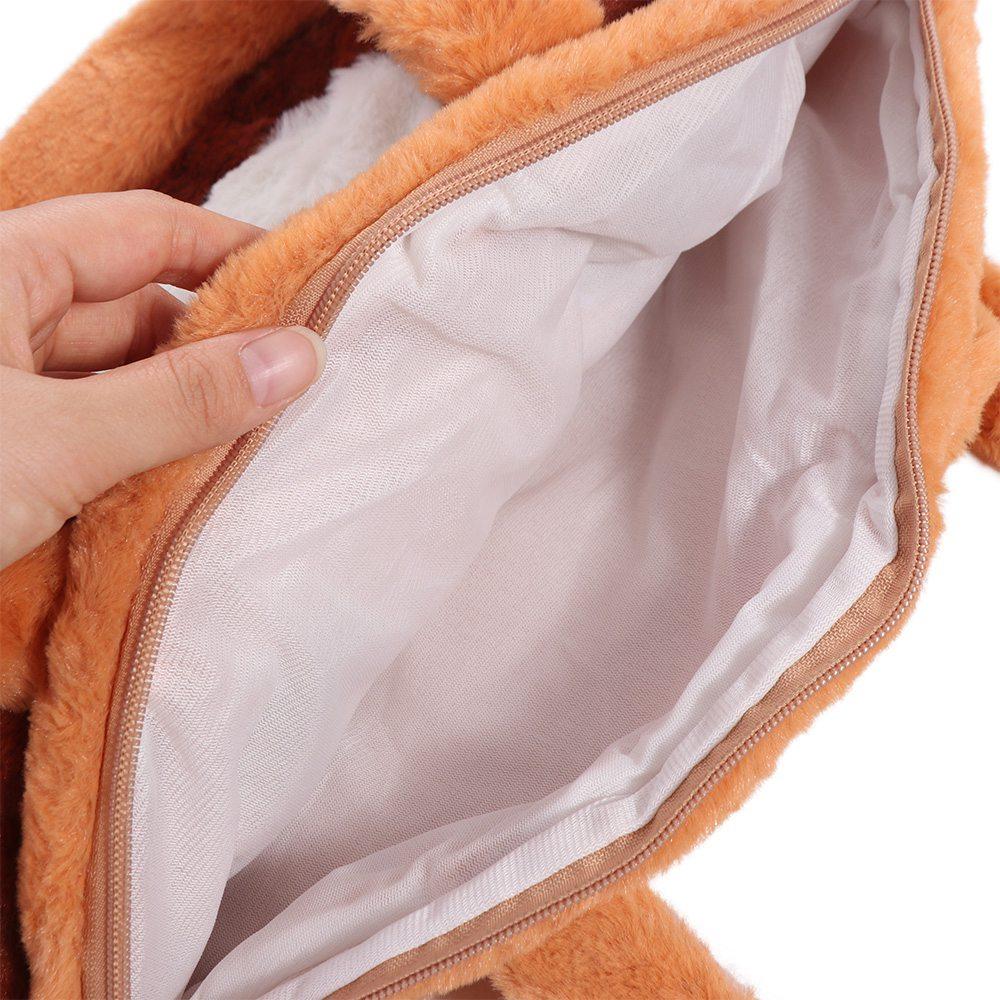Große Kapazität Tier Schultertasche Stickerei Roter Panda Handtasche Niedliche Rote Panda Plüschtasche Schule