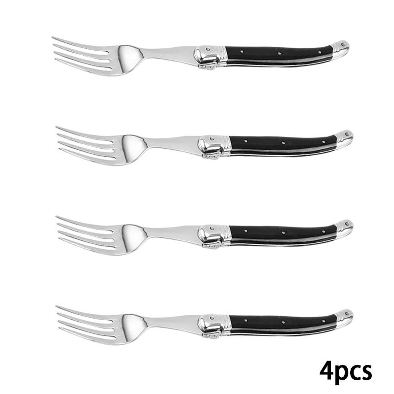 4-10 ks 9'' steakový nůž Laguiole, černé příbory, večeře, nože, vidličky, nerezové nádobí, restaurace, bar, kuchyňské nádobí