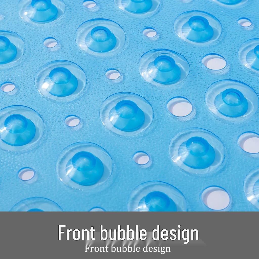 PVC5353 Non-slip Bubble Shower Mat with Suction Cups - Fall Prevention and Water Leakage Protection.