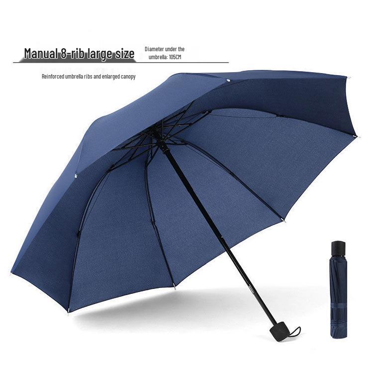 

Автоматический трехсложный зонт от солнца и дождя с логотипом, солнцезащитный слой из черного клея и десять спиц