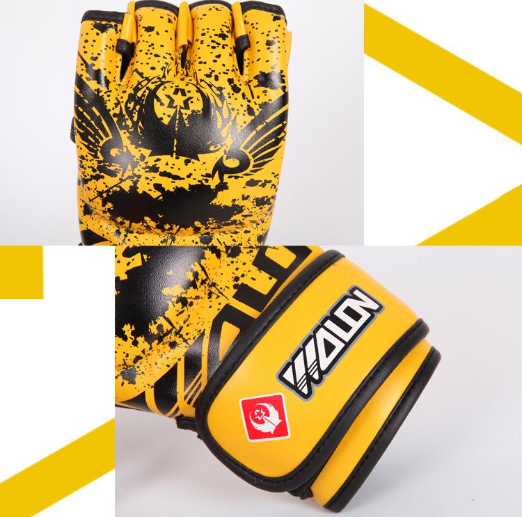 MMA & Sanda Fingerless Boxing Gloves for Adults & Kids - Half-Finger Design